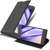 Cadorabo Cadorabo Ohišje, združljivo z Sony Xperia XA v nočna črna - Zaščitni ovitek z magnetnim zapiranjem, stoječo funkcijo in režo za kartice, (20549129)