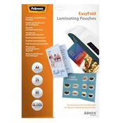 Fellowes EasyFold folija za laminiranje A4, 80 mikrometrov, sijajna, 25 kosov