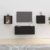 Vidaxl vidaXL Stenske TV omarice, 2 kosa, črne, 40 x 34,5 x 40 cm