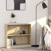 Vidaxl Knjižna omara sonoma hrast 80x24x75 cm inženirski les