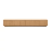 TV omarica v hrastovem dekorju v naravni barvi 200x30x40 cm Helvine – Kave Home