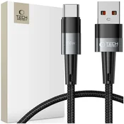 Polnilni kabel Tech-Protect UltraBoost USB-C/USB-A 66W 0,25m - siv