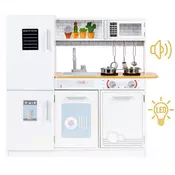 ECO TOYS Drvena decija kuhinja led svetlo+saksije