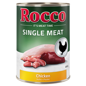 Ekonomicno pakiranje Rocco Single Meat 12 x 400 g Piletina