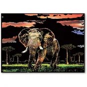 shumee Magic Scratch Card Giant Elephant 40x28 cm