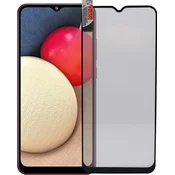 Q Glass Kaljeno steklo za Samsung Galaxy A02s A025 - Črna (Polno lepljenje)