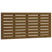 Vidaxl Stensko posteljno vzglavje medeno rjavo 156x3x63 cm borovina
