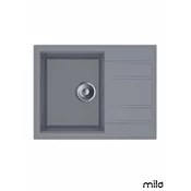Milo Granitna sudopera Retto, o90, 65x50cm, Diamond grey