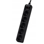 slomart CyberPower Tracer III B0520SC0-FR prenapetostna zaščita, 5x FR vtičnice, 1.8m