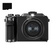INF Digitalni fotoaparat 4K/48MP/18X digitalni zoom/samodejno ostrenje/dvojni fotoaparat 32GB pomnilniška kartica Black, (21266063)
