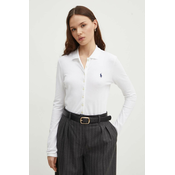 Košulja Polo Ralph Lauren za žene, boja: bijela, slim, s klasičnim ovratnikom, 211941176