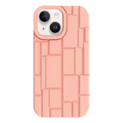 Silikonski ovitek 3D Ice Cubes za iPhone 14 Plus - roza