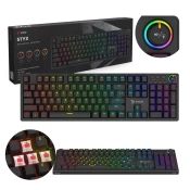 SAVIO STYX mehanska tipkovnica Outemu Red, Hot Swap, RGB