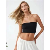 Hiccup Top Crop Top črna