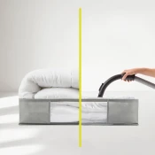 Vakuumska plastična škatla za pod posteljo 60x45x15 cm – Homéa