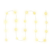 Retlux - LED lanac 20xLED/2xAA 2,3m topla bela