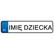 Registarske PL pločice naljepnica s imenom vašeg djeteta
