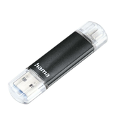 HAMA "Laeta Twin" USB Flash Drive, USB 3.0, 16 GB, 40 MB/s, crna