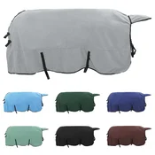 Konjski plašč Polna svetlo siva in roza 155 cm Poliester Fleece