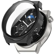 GS Ovitek 2 v 1 + kaljeno steklo za Huawei Watch GT 3 Pro 46 mm, črn
