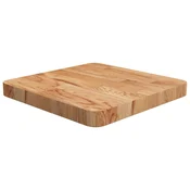 vidaXL vidaXL Kvadratna mizna plošča svetlo rjava 40x40x4 cm trdna hrastovina, (20979518)