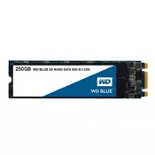 WD SSD Blue 250GB, M.2 2280, SATAIII - WDS250G2B0B  250GB, M.2 2280, SATA III, do 550 MB/s