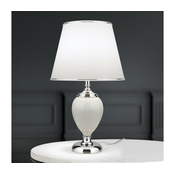 Orion LA 4-1229 - Stona lampa OVUM 1xE27/40W/230V 48 cm keramika bela/hrom