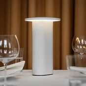 FRITZ HANSEN LED-akumulatorska namizna svetilka Solae, bela, aluminij, IP44 - Dnevna soba/jedilnica - Sodobni