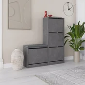 Hanah home Cipelarnik 105x118,5x26cm Sivi