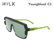Hilx Unisex naocare za sunce, Crno-zelene