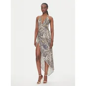 Just Cavalli Cocktail obleka 78PAO932 Bež Slim Fit