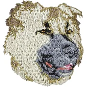shumee Kavkaški ovčar - našitek v obliki psa, vezeni našitek, edinstvena dekoracija nahrbtnika znamke Art-Dog