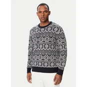 Tommy Hilfiger Pulover Fairisle MW0MW44815 Mornarsko modra Regular Fit