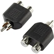 SpeaKa Professional Cinch Avdio Y-Adapter [1x cinch vtič - 2x Cinch vtičnica] črna SpeaKa Professional, (20411425)