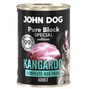 shumee John Dog | Čista črna posebna izdaja | Pločevinka 400 g - Kenguru 400 g
