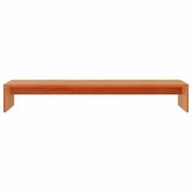 Vidaxl Stojalo za zaslon voščeno rjavo 100x27x15 cm trdna borovina