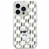 Karl Lagerfeld zaščitni ovitek Monogram Silver, Iphone 15 Pro Max