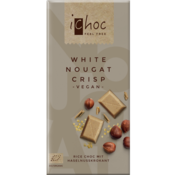 Bela hrustljava nugat čokolada iChoc, 80 g