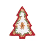 Christmas tree-shaped platter, porcelain, 25.5 x 20.5 cm, Fancy Ginge