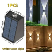 KJB Solarna zunanja stenska svetilka 2 LED, dvobarvna izvedba, IP65