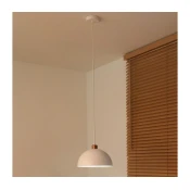 Duolla - Luster na kablu IRONLINE 1xE27/15W/230V O 27 cm bela/bakrena