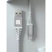 ECO CABLE Kevlar USB/USB-C 1,2M 60W bijeli