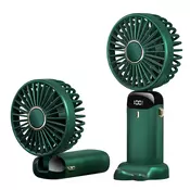 Ventilator Techsuit N15 zložljiv, digitalni prikaz, ultra tih, 1800mAh - zelen
