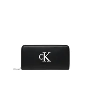Denarnica Calvin Klein Bold Ck Long Zip Around LV04F1077G Črna
