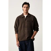 Levis pulover moški z dodatkom volne BOULDER COLLARED HALF ZIP
