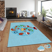 Conceptum Hypnose Tepih sa novogodišnjim motivima Asr-Crpt-7, Pravougaoni, 120x180 cm, Plavi
