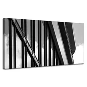 shumee Platno s tiskom Črno-bela gradnja 120x60
