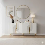 HANAH HOME Konzola Meyra 150 White Gold