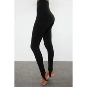 Trendyol Black Brushed Soft Fabric Fuzo Full Length Knitted Sports Tights