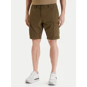 Napapijri Kratke hlače iz tkanine N-Deline NP0A4HOT Khaki Regular Fit